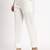 off white mid-rise ankle-length regular fit poplin pants