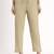 beige mid-rise ankle-length regular fit poplin pants