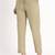 beige mid-rise ankle-length regular fit poplin pants