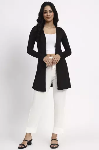 off white mid-rise ankle-length regular fit poplin pants