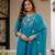 Blue Color Embroidery Sequins with Hand Work Viscose Silk Kurta pant Set