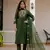 Green Color Embroidery Sequins with Hand Work Viscose Silk Kurta Pent Set