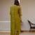Olive Color Embroidery Sequins with Hand Work Viscose Silk Kurta pant Set