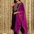 Velvet Embroidery Sequence Work Salwar Suit Set Kurta Pant with Dupatta For Women