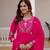 Rani PInk Color Embroidery Sequins with Hand Work Viscose Silk Kurta pant Set