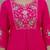 Rani PInk Color Embroidery Sequins with Hand Work Viscose Silk Kurta pant Set