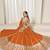 Orange Art Silk Heavy Thread Embroidery With Sequins Work Lehenga Choli