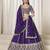 Violet Art Silk Heavy Thread Embroidery With Sequins Work Lehenga Choli