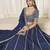 Navy Blue Art Silk Heavy Thread Embroidery With Sequins Work Lehenga Choli