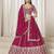 Rani Pink Art Silk Heavy Thread Embroidery With Sequins Work Lehenga Choli