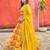 Mustard Taby Silk Print With Heavy Thread Embroidery Sequins Work Lehenga Choli