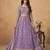 Lavender Organza Heavy Thread Embroidery Sequins Work Lehenga Choli