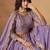 Lavender Organza Heavy Thread Embroidery Sequins Work Lehenga Choli