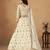 Off White Organza Heavy Thread Embroidery Sequins Work Lehenga Choli