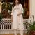 White Color Embroidery Sequins with Hand Work Viscose Silk Kurta pant Set