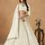 Off White Art Silk Heavy Thread Embroidery Gota Work Lehenga Choli