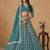 Teal Art Silk Heavy Thread Embroidery Gota Work Lehenga Choli