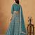 Teal Art Silk Heavy Thread Embroidery Gota Work Lehenga Choli