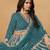 Teal Art Silk Heavy Thread Embroidery Gota Work Lehenga Choli