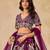 Wine Art Silk Heavy Thread Embroidery with Sequins Work Lehenga Choli