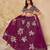 Wine Art Silk Heavy Thread Embroidery with Sequins Work Lehenga Choli