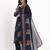 navy blue cotton straight kurta pant dupatta set