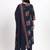 navy blue cotton straight kurta pant dupatta set