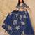 Navy Blue Art Silk Heavy Thread Embroidery with Sequins Work Lehenga Choli