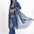 blue cotton straight kurta pant dupatta set