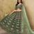 Green Art Silk Heavy Thread Embroidery with Sequins Work Lehenga Choli