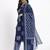 navy blue cotton straight kurta pant dupatta set