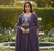 Purple Georgette Beads Embroidery Work Anarkali Kurta Pant with Dupatta For Women