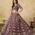 Wine Art Silk Heavy Thread Embroidery with Sequins Work Lehenga Choli