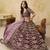 Wine Art Silk Heavy Thread Embroidery with Sequins Work Lehenga Choli