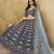 Navy Blue Art Silk Heavy Thread Embroidery with Sequins Work Lehenga Choli