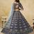 Navy Blue Art Silk Heavy Thread Embroidery with Sequins Work Lehenga Choli