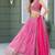 Rani Pink Tabby Silk Print With Heavy Thread Embroidery Sequins Work Lehenga Choli