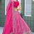 Rani Pink Tabby Silk Print With Heavy Thread Embroidery Sequins Work Lehenga Choli