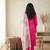 pink silk blend straight kurta pant with handblock print kota doriya dupatta set