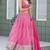 Rani Pink Tabby Silk Print With Heavy Thread Embroidery Sequins Work Lehenga Choli