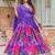 Multicolor Tabby Silk Print With Heavy Thread Embroidery Sequins Work Lehenga Choli