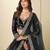 Black Ice Velvet Heavy Thread Embroidery Sequins Work Lehenga Choli
