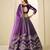 Purple Ice Velvet Heavy Thread Embroidery Sequins Work Lehenga Choli