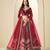 Maroon Ice Velvet Heavy Thread Embroidery Sequins Work Lehenga Choli
