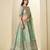 Light Green Art Silk Heavy Thread Embroidery Sequins Work Lehenga Choli