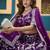 Purple Dola Silk Jacquard Woven With Heavy Thread Embroidery Sequins Work Lehenga Choli