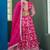 Rani Pink Dola Silk Jacquard Woven With Heavy Thread Embroidery Sequins Work Lehenga Choli