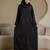 Lycra Blend Black Abaya Burqa with Hijab Islamic Wear with Hand Work Embroidery Work Burqa