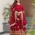 Amazing Maroon Sequins Embroidered Georgette Gown With Dupatta