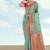 Sky blue color faux banarasi tissue silk paithani woven saree